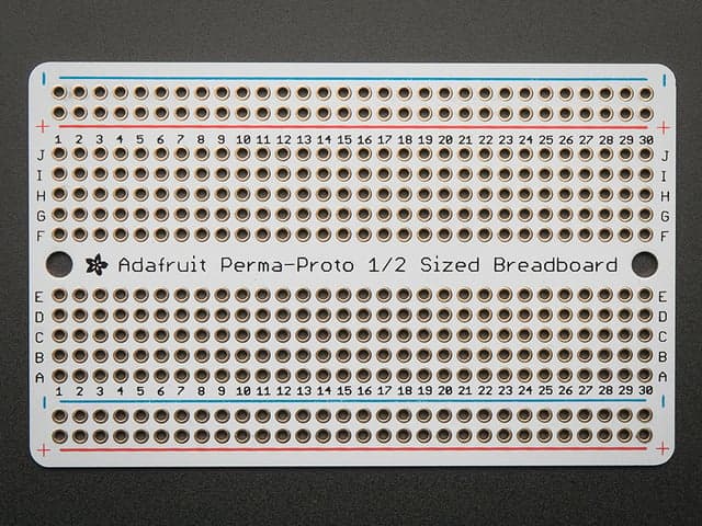 Adafruit Perma-Proto Half-sized Breadboard PCB - Single