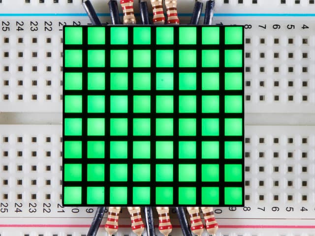 1.2" 8x8 Matrix Square Pixel - Pure Green
