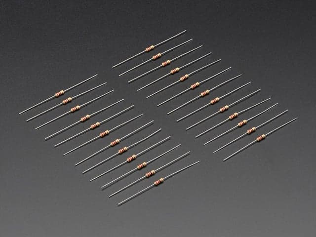 Through-Hole Resistors - 220 ohm 5% 1/4W - Pack of 25