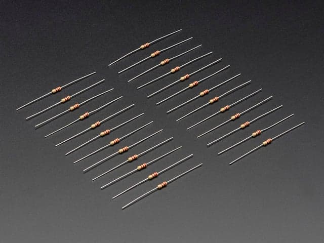 Through-Hole Resistors - 2.2K ohm 5% 1/4W - Pack of 25