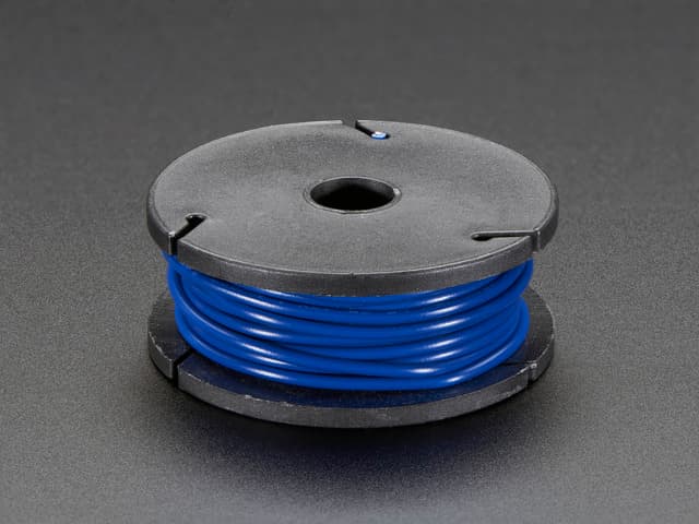 Solid-Core Wire Spool - 25ft - 22AWG - Blue