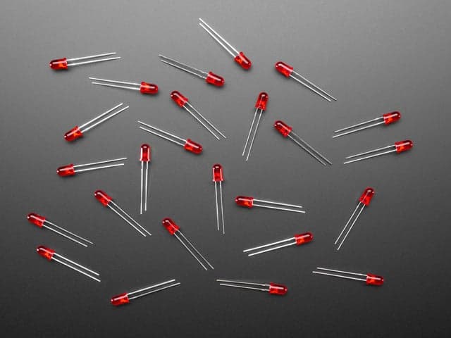 Diffused Red 5mm LED (25 pack)