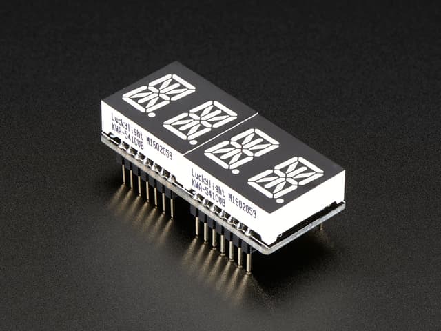 Adafruit 0.54" Quad Alphanumeric FeatherWing Display - Yellow