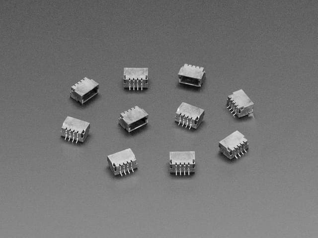 JST SH 4-pin Right Angle Connector (10-pack)