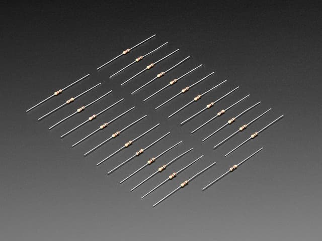 Through-Hole Resistors - 1.0K ohm 5% 1/4W - Pack of 25