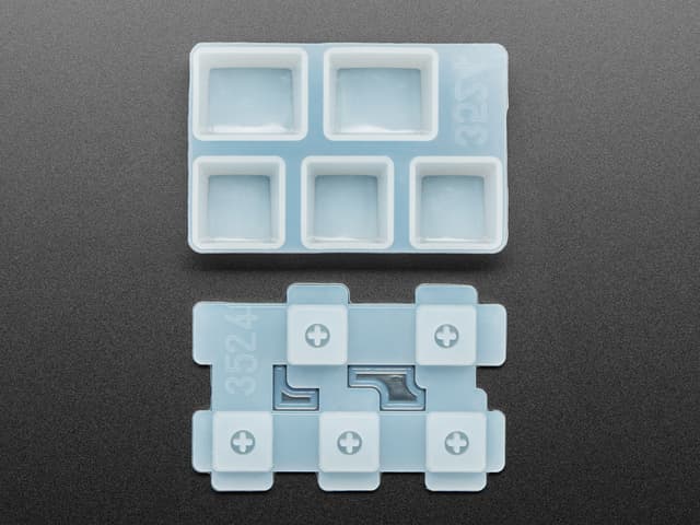 3 x 1U and 2 x 1.25U "Ctrl" Silicone Keycap Molds