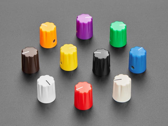 Multi-Color Micro Potentiometer Knob - Rainbow 10 pack