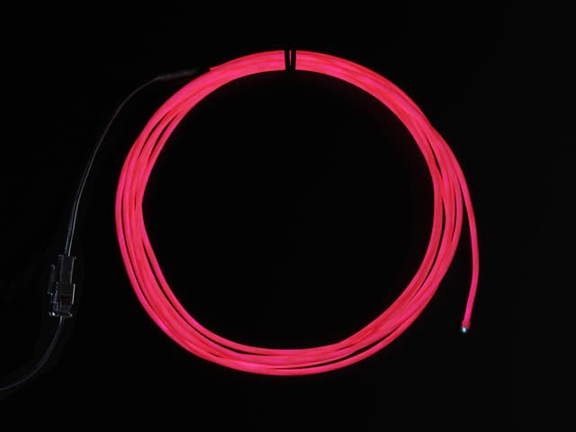 EL wire starter pack - Pink 2.5 meter (8.2 ft)