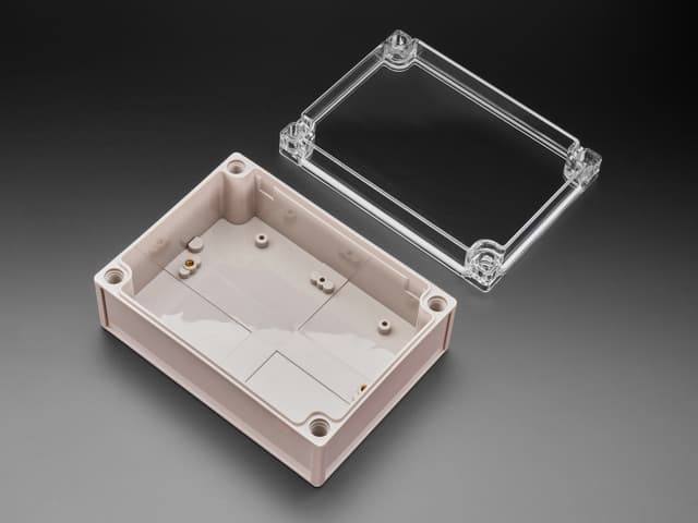 Large Plastic Project Enclosure - Weatherproof with Clear Top