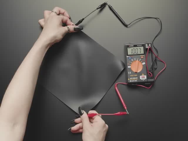 Conductive Rubber Sheet / Stretch Sensor- 200mm x 200mm x 1mm
