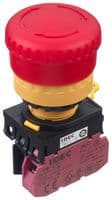 IDEC - YW1L-V4E01Q4R - Commutateur d'arrêt d'urgence, SPST-NC, Push-Pull, Vis, 10 A, 120 V