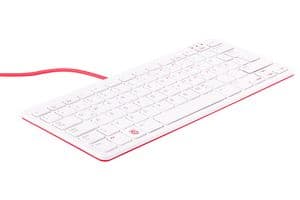 RASPBERRY-PI - RPI-KEYB (DE)-RED/WHITE - Accessoire pour kit de développement, Clavier officiel Raspberry Pi, Rouge et blanc, DE, Filaire