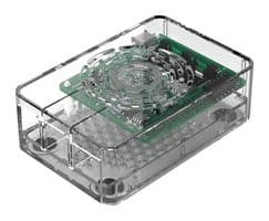 MULTICOMP PRO - ASM-1900143-01 - Boîtier assemblé, Raspberry Pi 4 modèle B, PCB Power-Hat, Plastique, Transparent, Bouton d'alim.