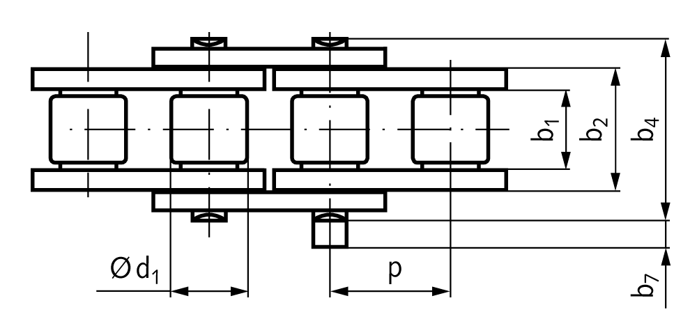 Chain company standard pitch 4mm