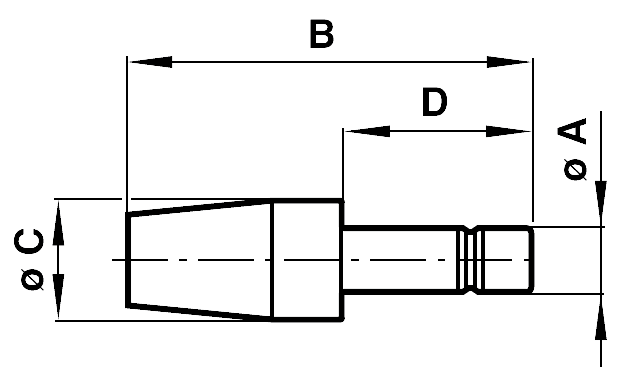 Push-in silencer pin outer diameter 6mm