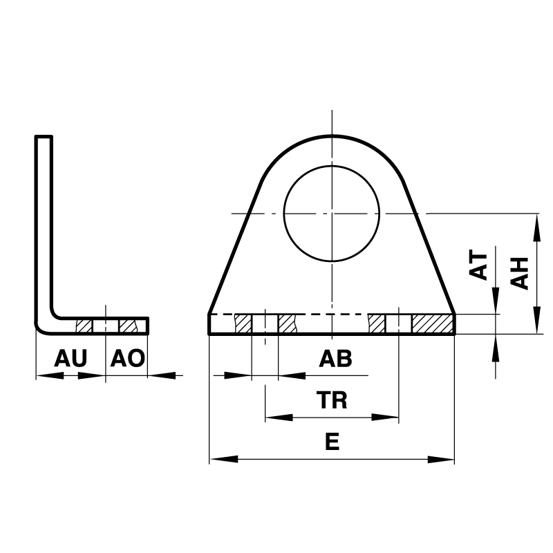Foot for cylinder diameter 20/25mm