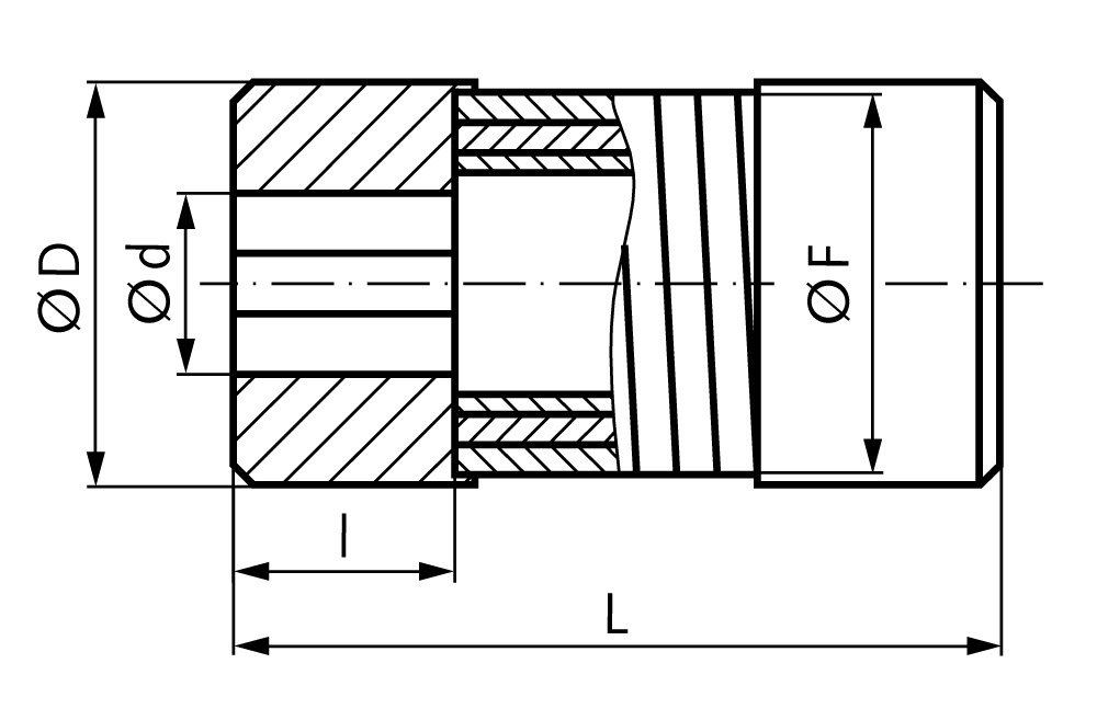 Flexible coupling EL size 40 nominal torque 300Nm short version pilot bore length 170mm outer diameter 80mm