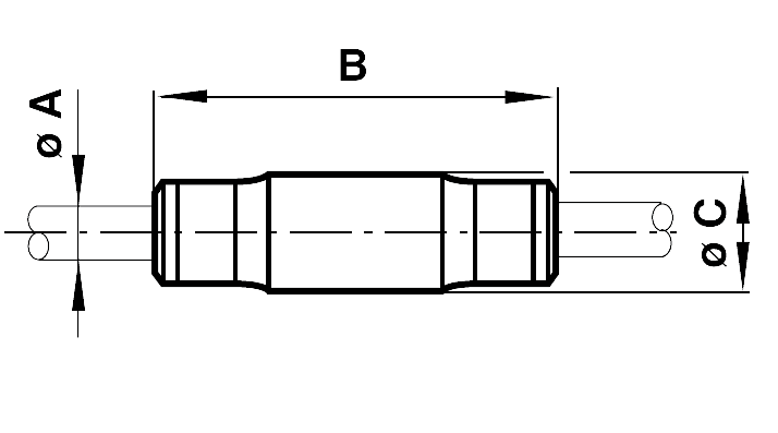 Straight connector tube outer diameter 6mm