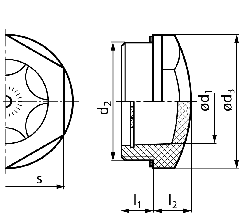 Oil-level sight glass 541 Polyamid PA-T sight window 9mm thread G 1/4″