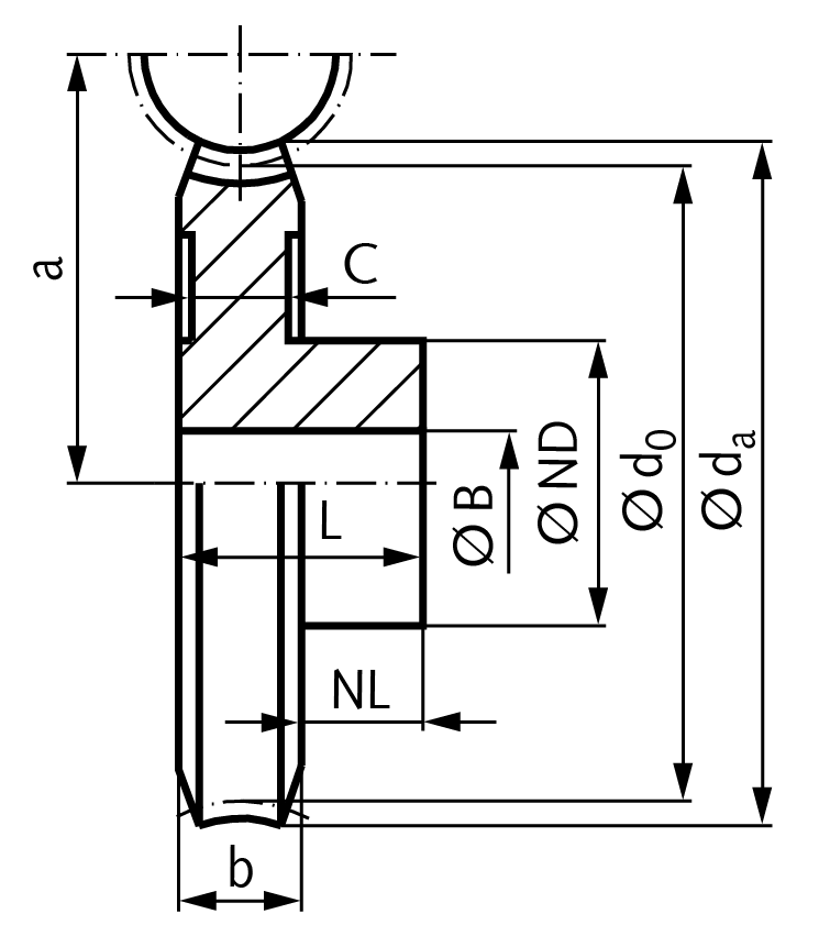 Worm wheel made of bronze module 0.5 50 teeth single-thread right hand