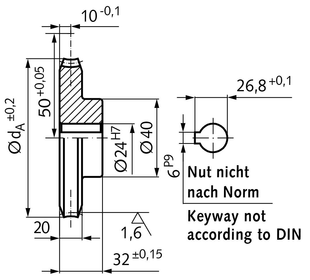 Precision worm wheel centre distance 50mm i=69 69 teeth