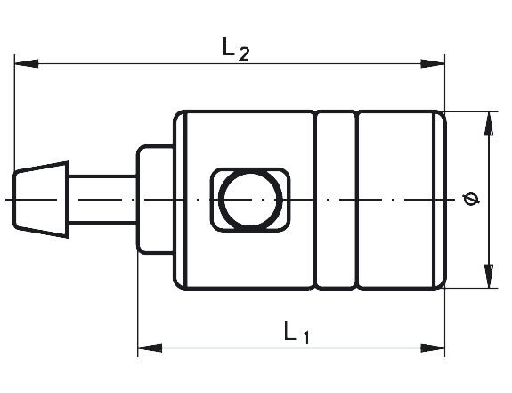 Standard snap-on connectors with hose connector 9-10