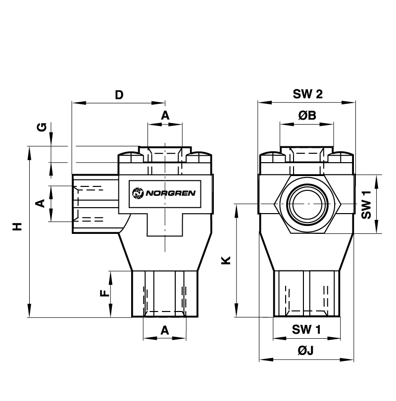 Quick exhaust valve thread G1/2