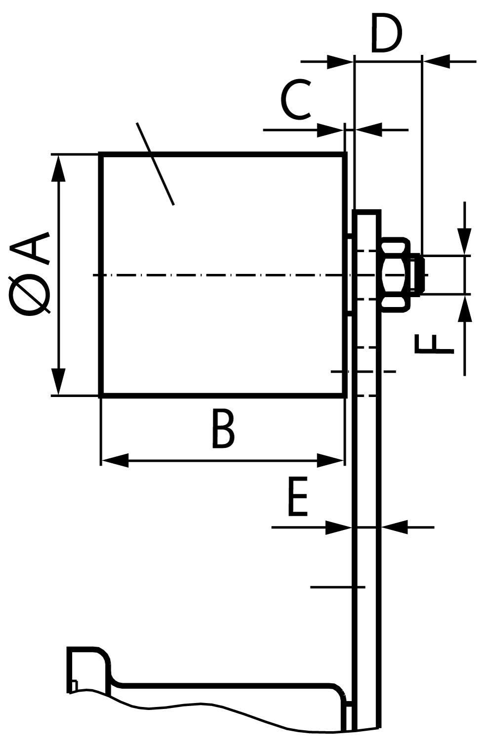 Tensioning roller diameter 30mm