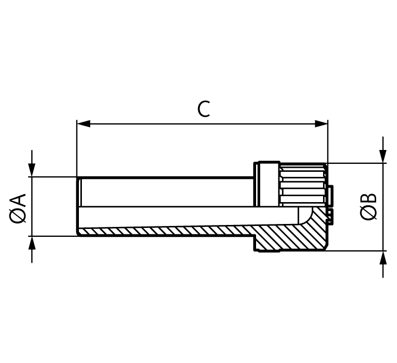 Plug pin outer diameter 6mm