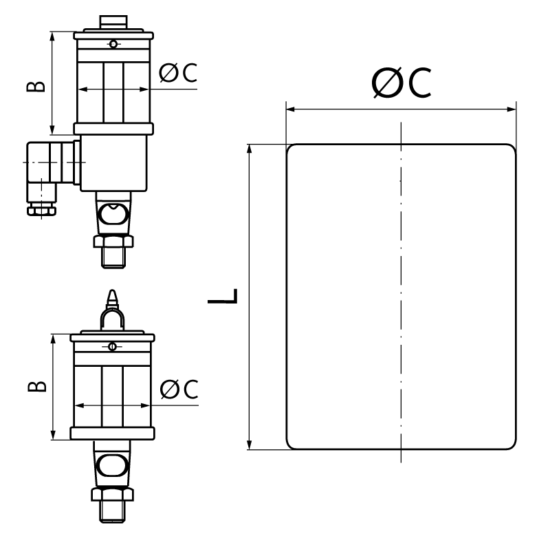 Spare glass for drip feed oiler UNI diameter 25mm x 25mm long