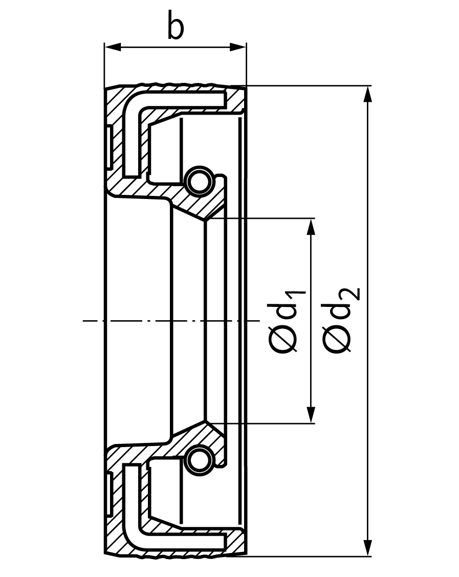 Radial shaft seal type A with one sealing lip 25 x 40 x 5mm