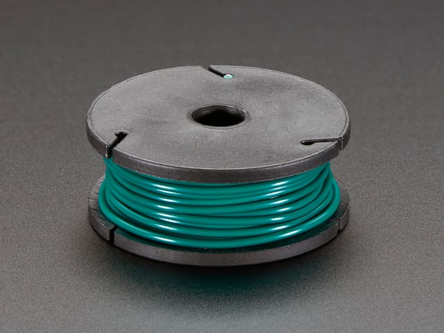 Solid-Core Wire Spool - 25ft - 22AWG - Green