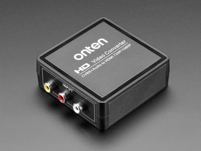 AV (NTSC or PAL) to HDMI (720p or 1080p) Video and Audio Adapter