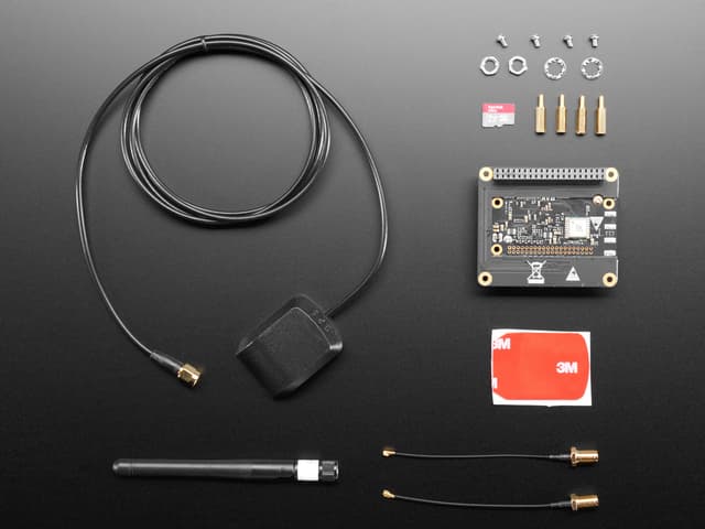 8 Channel LoRa Gateway HAT with LoRa and GPS Antenna - SX1301