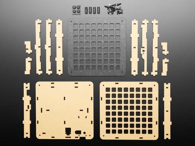 Adafruit 8x8 Trellis Feather M4 Acrylic Enclosure + Hardware Kit