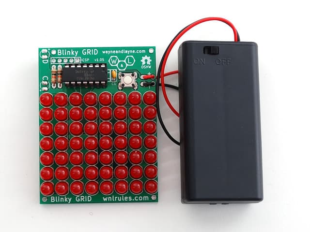 Blinky Grid - Programmable LED matrix kit