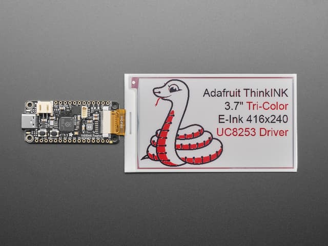 3.7" 416x240 Tri-Color Red / Black / White eInk - Bare Display