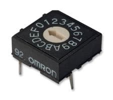 OMRON ELECTRONIC COMPONENTS - A6RS102RF - Commutateur codé rotatif, A6RS Series, Montage en surface, 10 Positions, 24 VDC, BCD, 25 mA