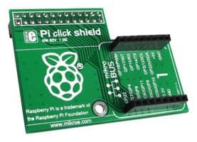 MIKROELEKTRONIKA - MIKROE-1513 - Carte Fille, Shield Pi Click pour Raspberry Pi, Faible coût, Embase hôte mikroBUS™