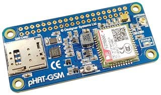 DESIGNER SYSTEMS - PHAT-GSM - Module modem GSM 2G, Quadri-bande, Cartes Raspberry Pi