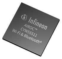 INFINEON - CYW55511IUBGTXTMA1 - Interface WLAN, SDIO/GSPI/HSUART, 2,4 GHz, 1X1 802.11AX, -40°C à 85°C, Série Bluetooth AIROC