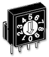 OMRON ELECTRONIC COMPONENTS - A6RV-101RF - Commutateur codé rotatif, A6RV Series, Traversant, 10 Positions, 24 VDC, BCD, 25 mA