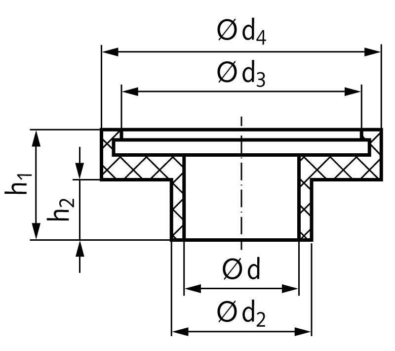 Sealing cap for angle joint DIN 71802 size 13 outer diameter 17mm