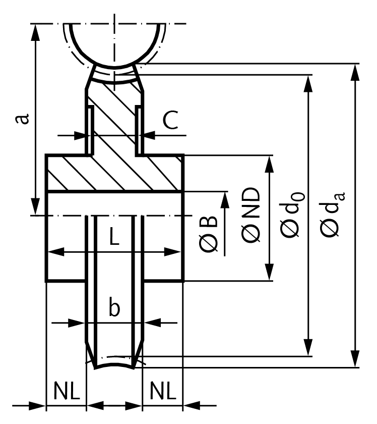 Worm wheel made of bronze, module 1.5 20 teeth single-thread right hand