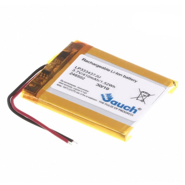 Jauch Quartz LP333437JU+PCM+2 WIRES 50MM — BATTERY LI-PO 3.7V 430MAH