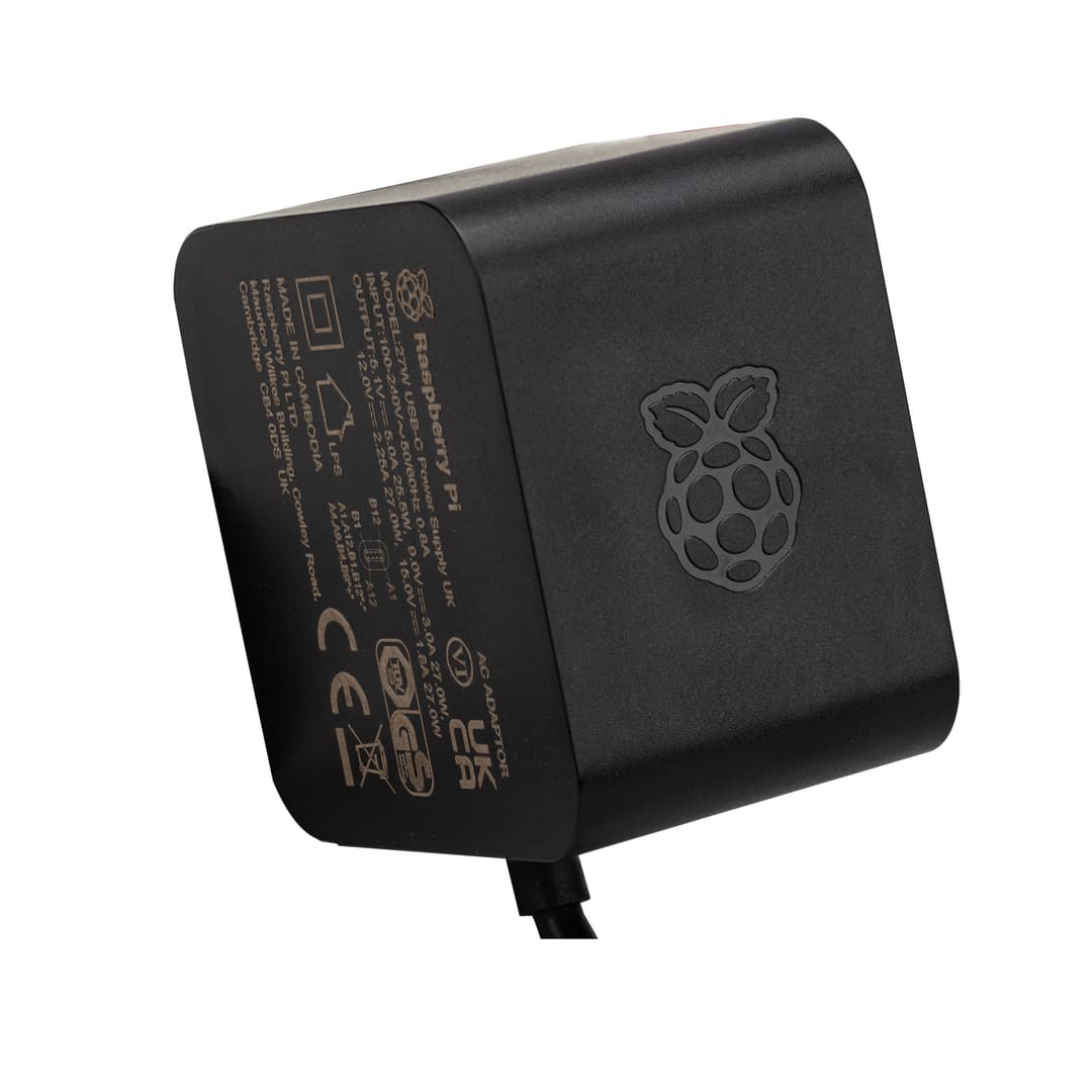 Raspberry Pi SC1158 — 27W USB-C PSU UL(US), BLACK
