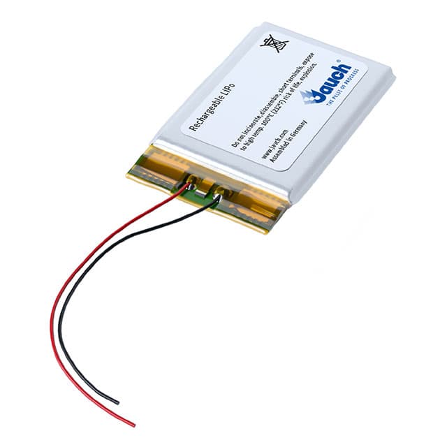 Jauch Quartz LP633750JH+PCM+2 WIRES 70MM — BATTERY LI-PO 3.7V 1420MAH
