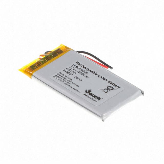 Jauch Quartz LP503562JU+PCM+2 WIRES 50MM — BATTERY LI-PO 3.7V 1.265AH
