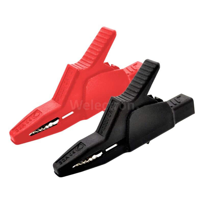 Hirschmann AK 2 B 2540 I Sicherheits-Abgreifklemme Paar rot/schwarz