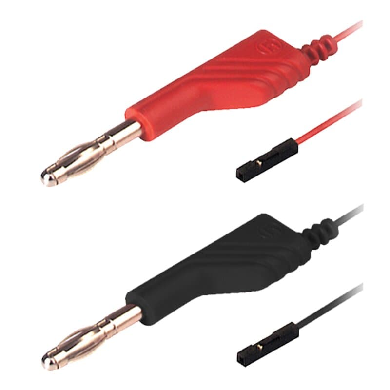Hirschmann MAL N 4-0,64 Messleitung mit Bananenstecker für 0,64mm System, 1,00m Paar rot/schwarz